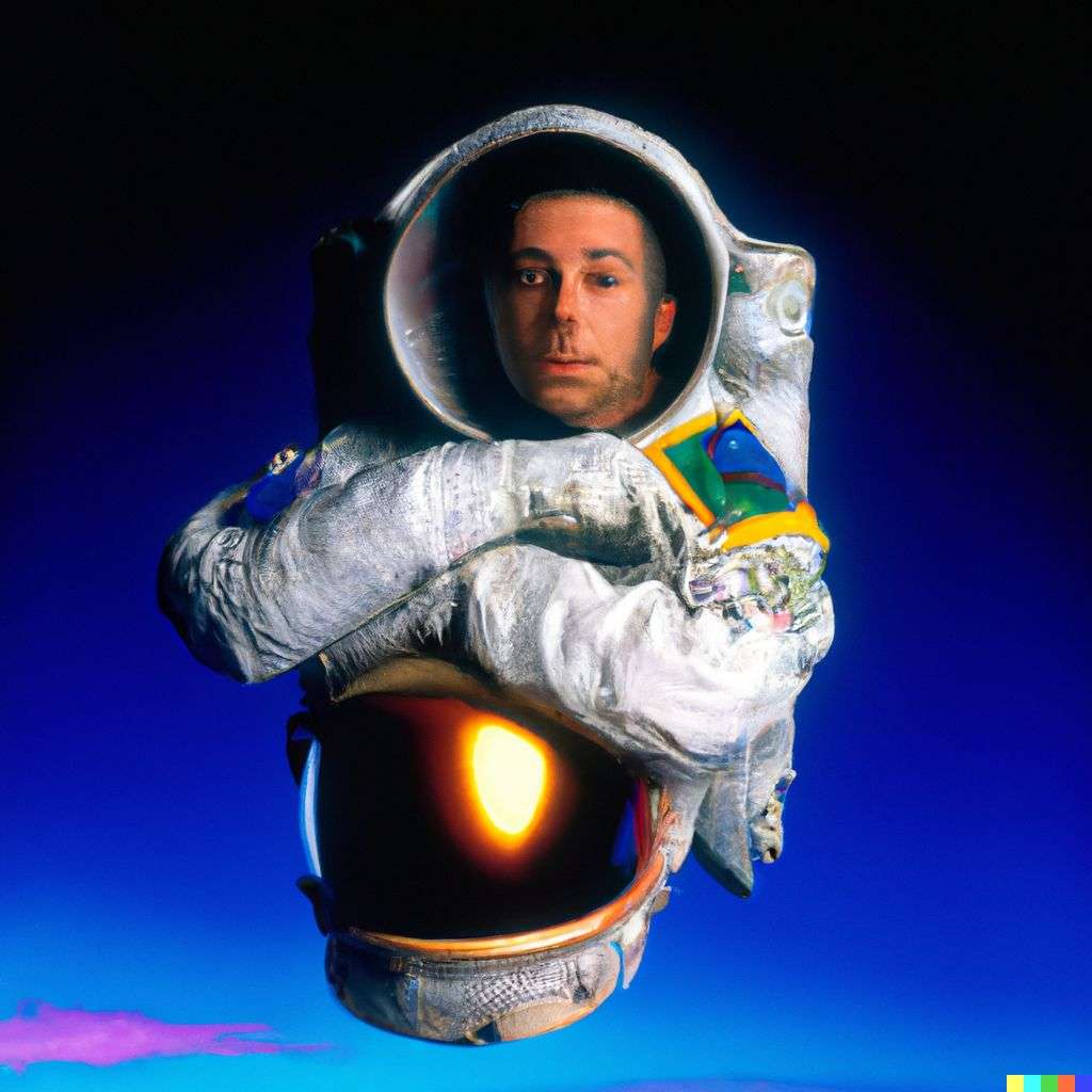 an astronaut, photograph taken by David LaChapelle